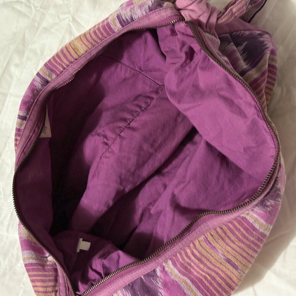 American Eagle Outfitters VTG 2011 Boho Oversized Crescent Ikat Fabric Hobo Bag - Picture 5 of 16